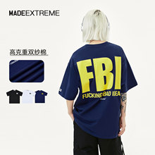 MADEEXTREME 美式街头270g高克重字母印花重磅短袖t恤男女同款