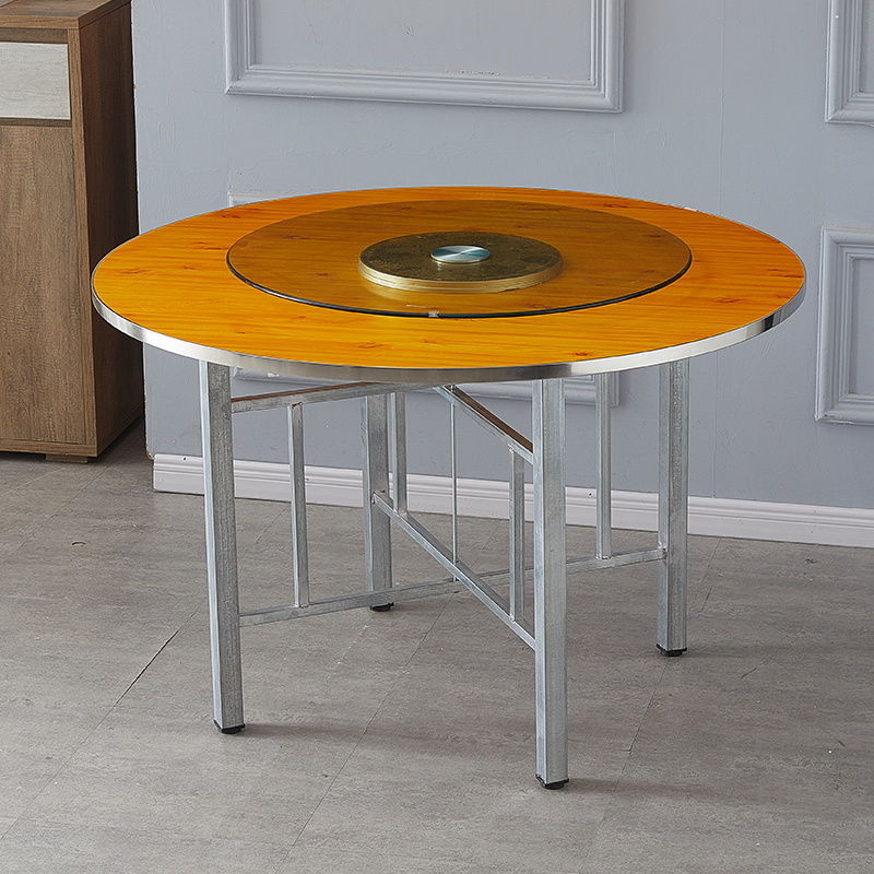 10人简易圆餐桌普通经济型农村园桌大圆桌面板圆形饭桌折叠家用8.