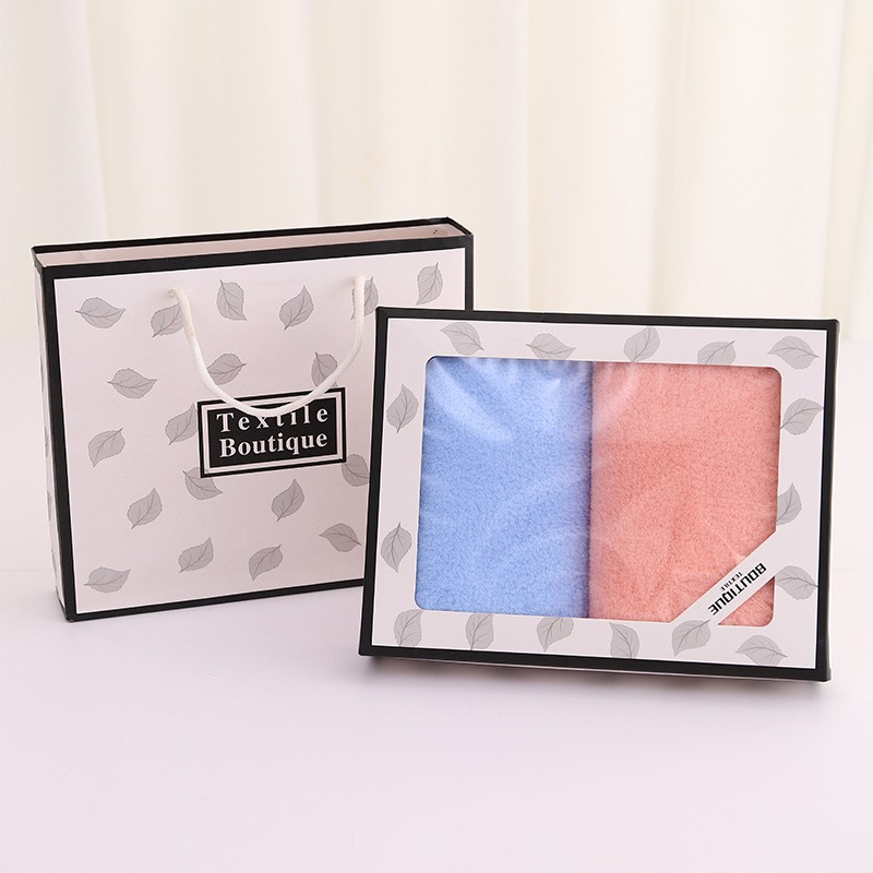 Coral Fleece Towels Three-Piece Bath Towel Gift Box Business Company Gift Wedding Group Purchase Logo Delivery