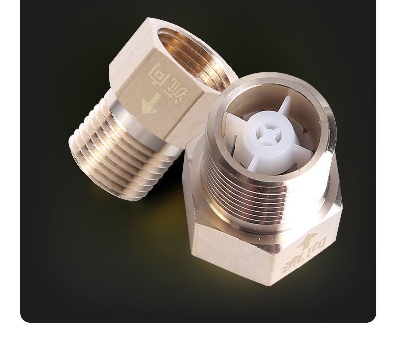 黄铜单向止回阀直通式卫生间马桶防反回水倒流逆止阀热水器止逆阀