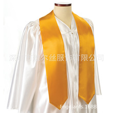 原工厂订购图案 欧美成人毕业典礼荣誉披肩 平板披肩 毕业绶带