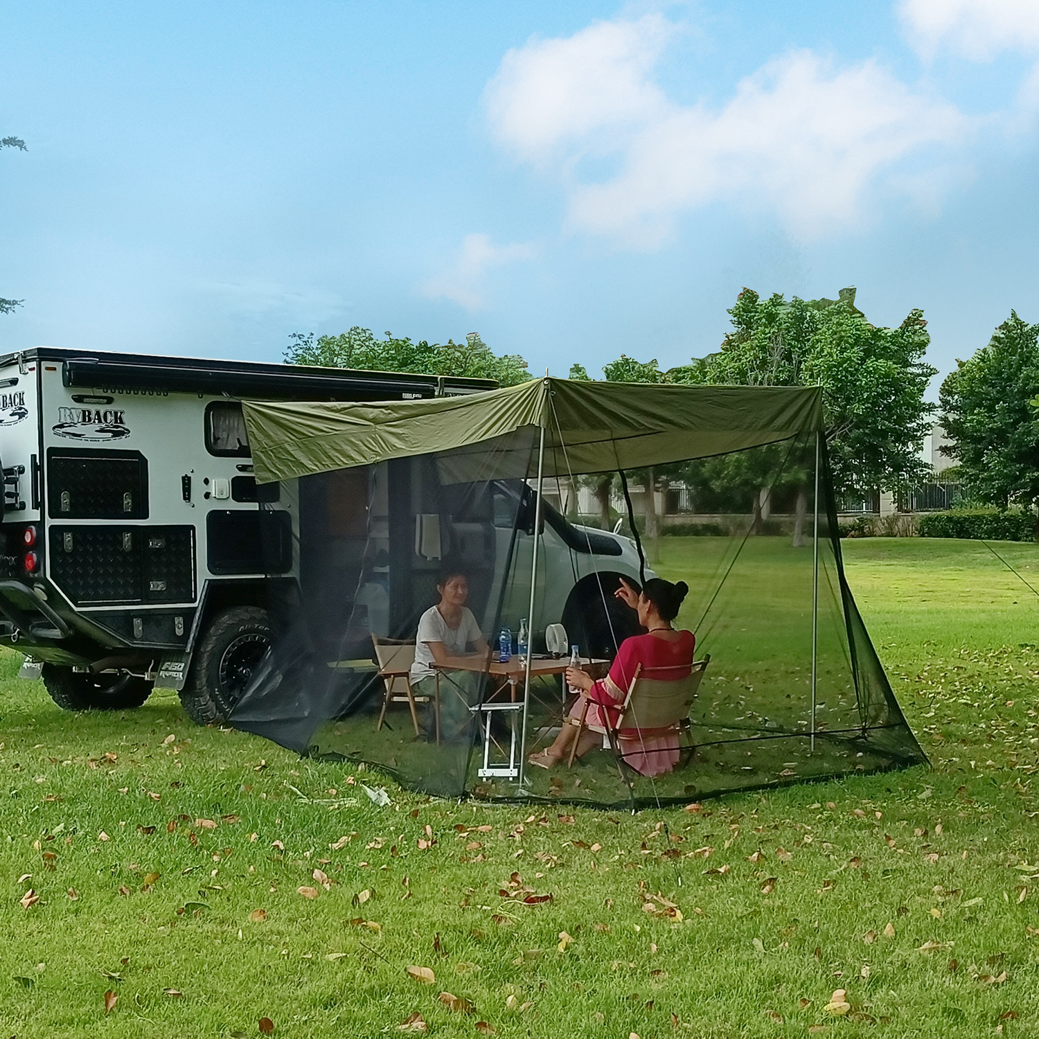 车尾帐篷 suv越野车房车 车边天幕遮阳棚 车侧防蚊防晒帐篷 便携