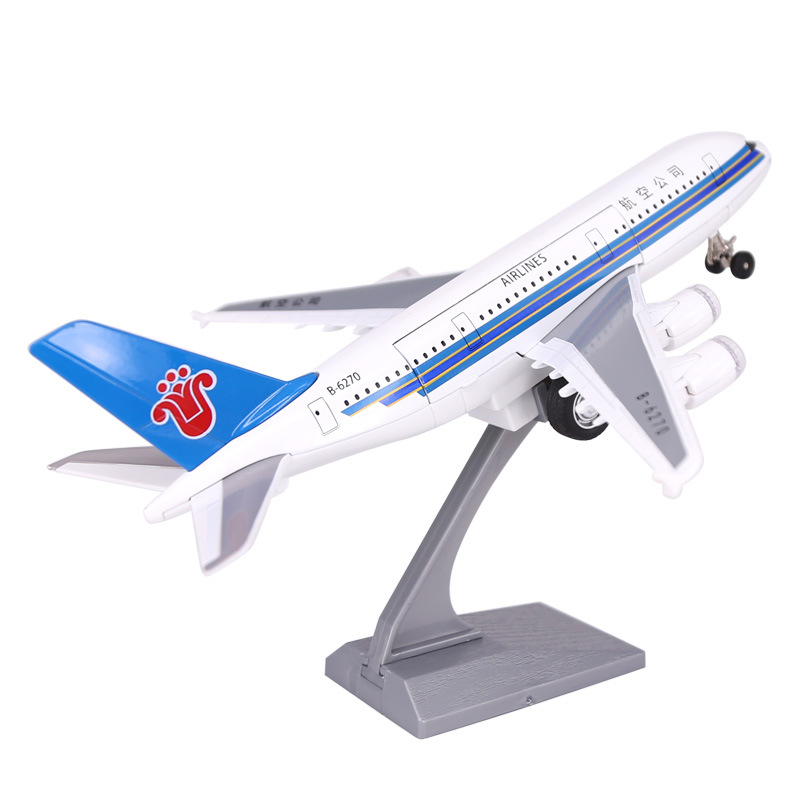 彩珀51417a大号a380客机合金飞机模型航模摆件玩具盒装澄海批发