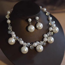 新娘手工复古大珍珠项链女欧美轻奢气质高级感新款锁骨链配饰
