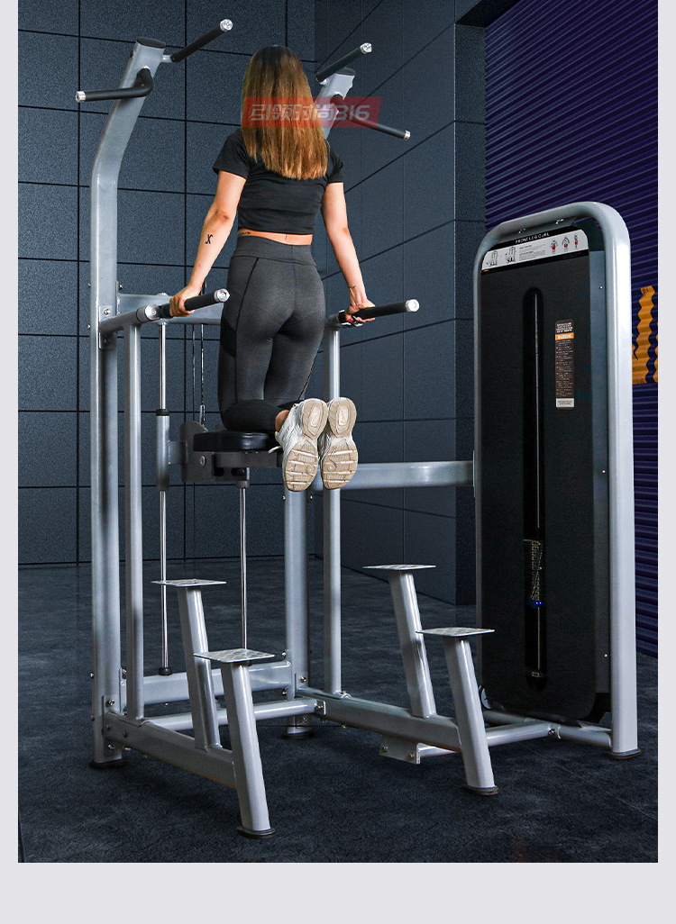 健身房专用助力单双杠助力引体向上训练器商用双杠臂屈伸健身器材