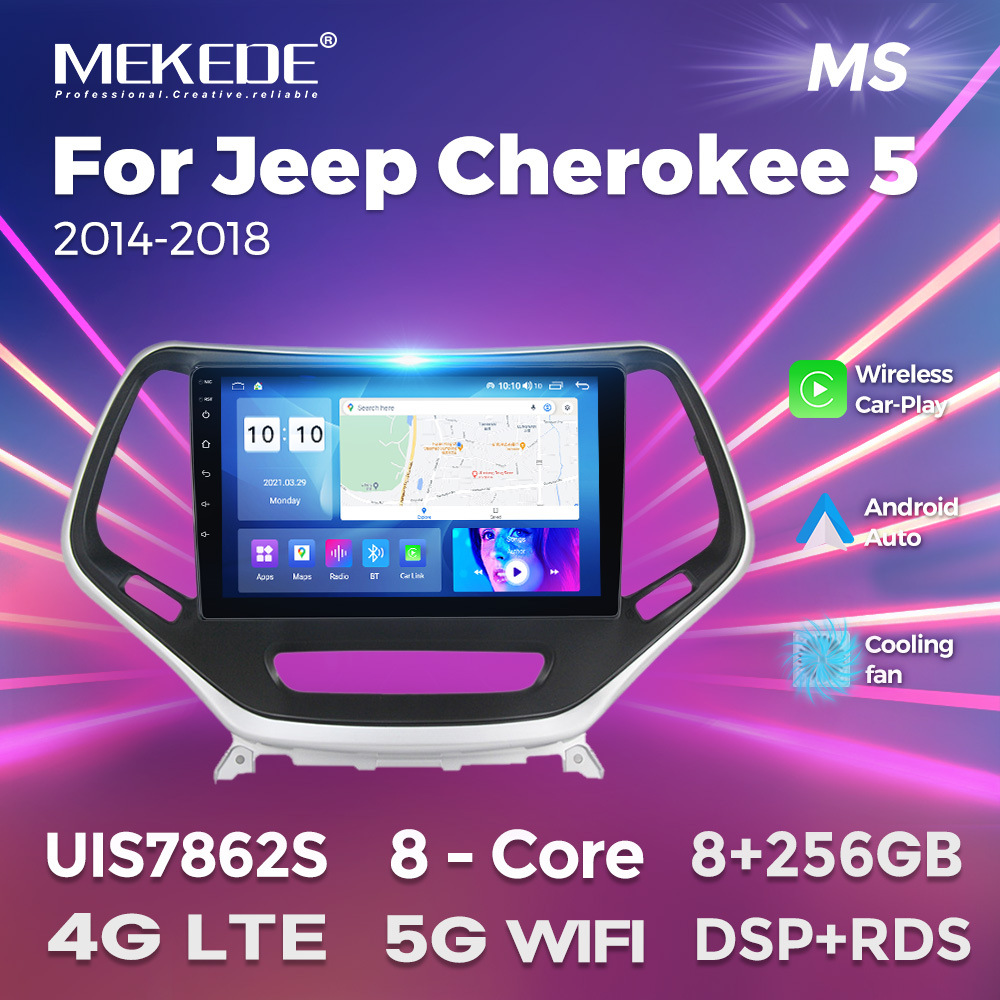 适用吉普Jeep Cherokee 5 2004 - 2018款安卓大屏中控导航carplay
