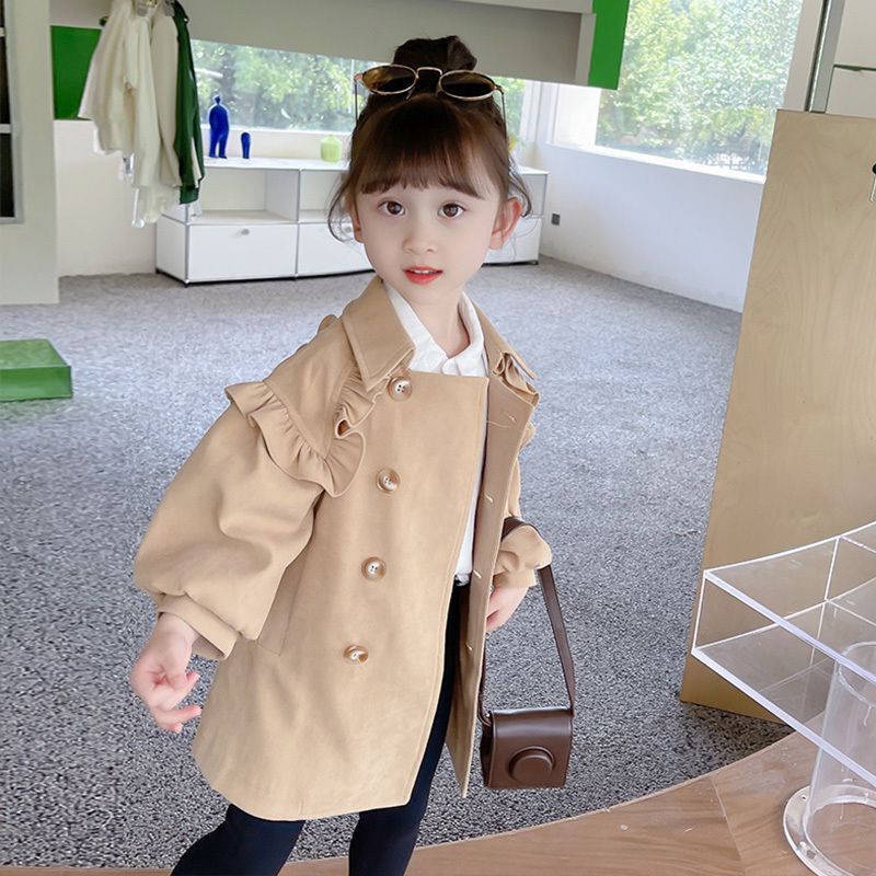 女童风衣外套春秋款新款春季女宝宝时髦儿童韩系洋气衣服春装