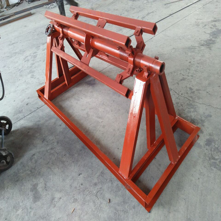 彩钢瓦涨紧上料架 彩钢卷支撑架 手动上料架 钢卷放料架承重5吨