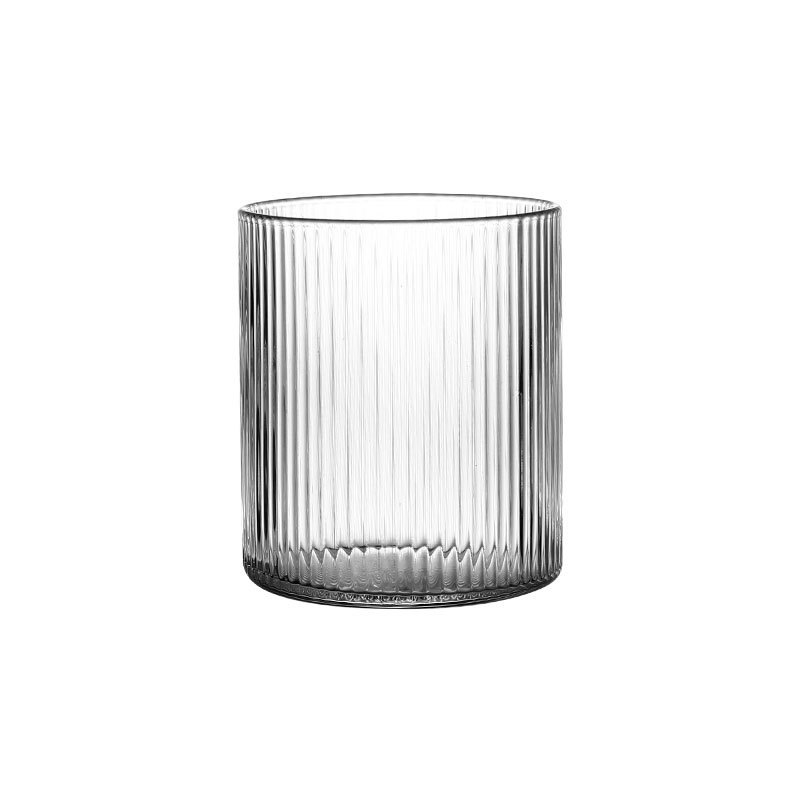 Household Vertical Grain Drinking Cup Spot Borosilicate Glass Single-Wall Cup Whiskey Shot Glass Juice Cool Drinks Cup