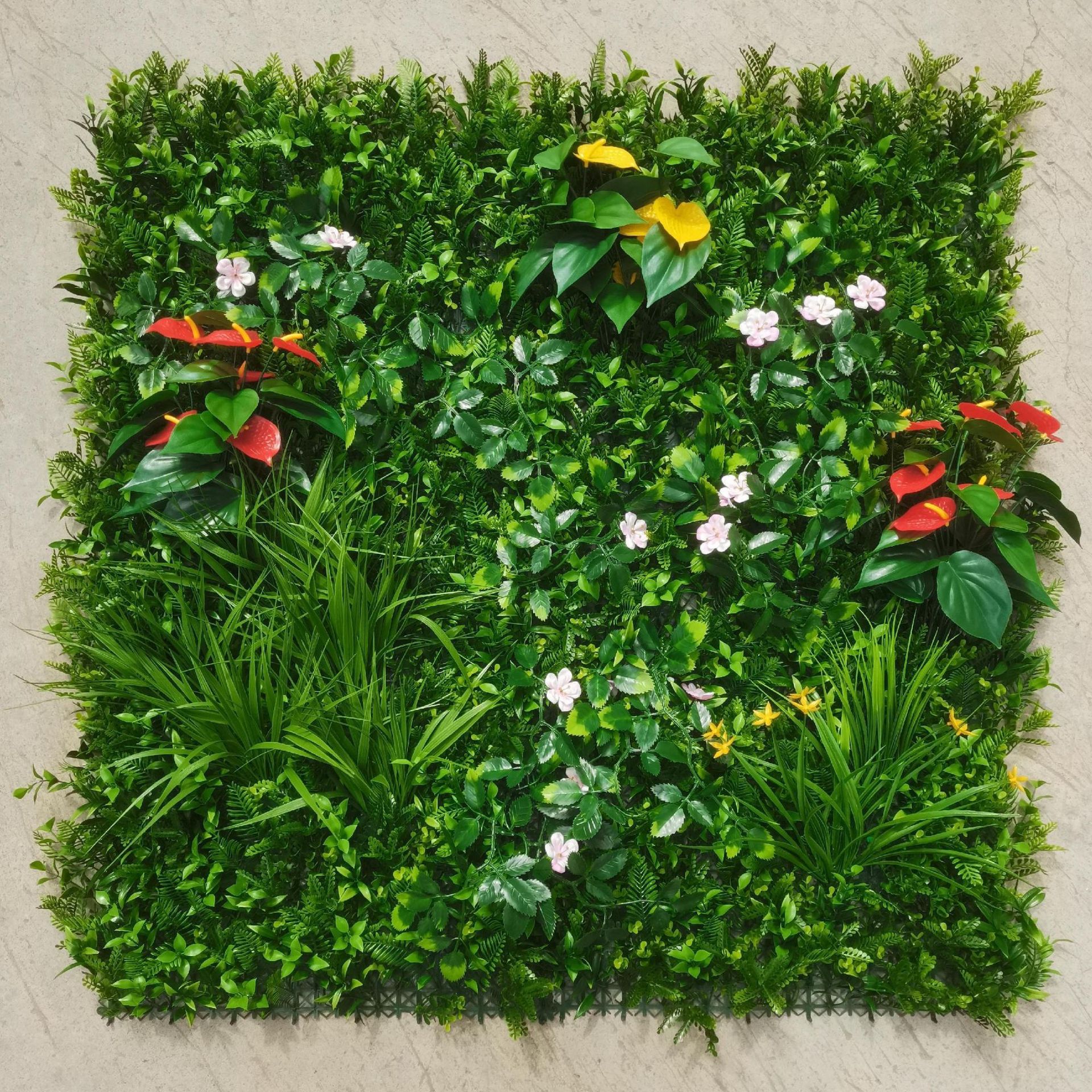 Artificial lawn plant wall green plant plastic fake flowers artificial lawn decoration