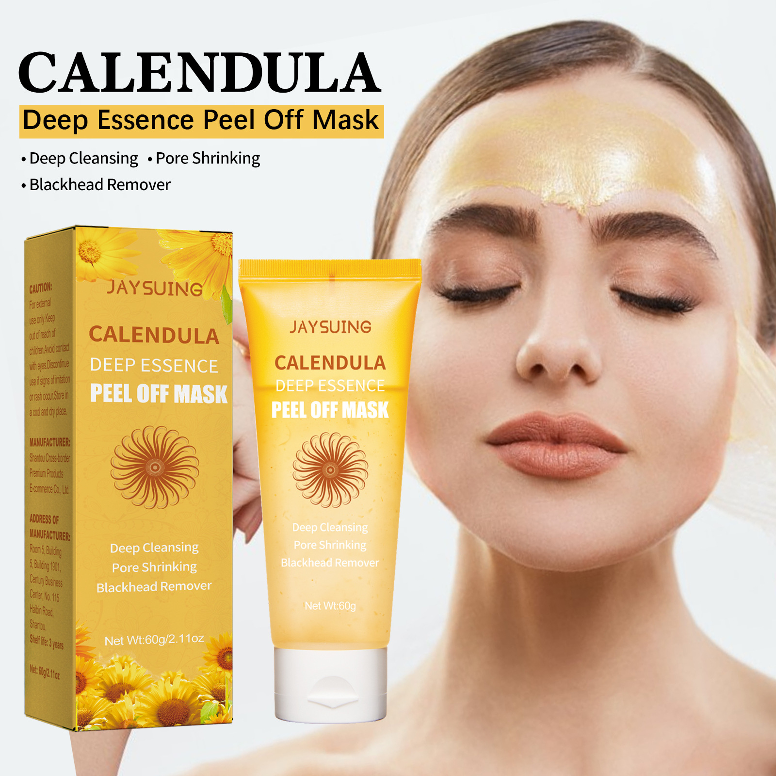 Jaysung Marigold Peeling Mask Cleansing Cutin Delicate Pores Brightening Skin Color Refreshing Oil Control Mask