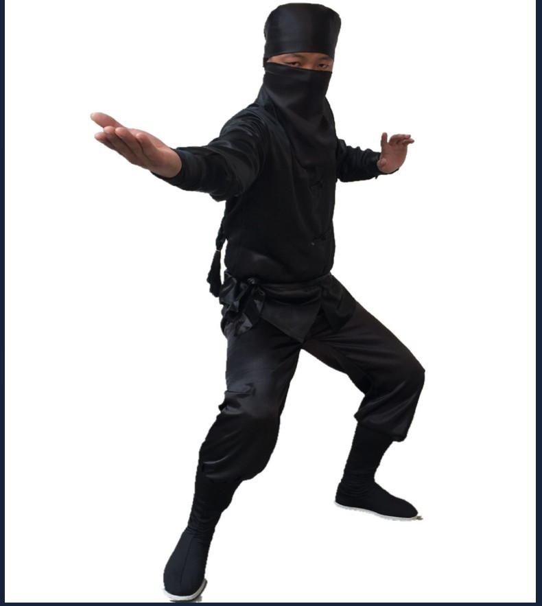 古装夜行衣蒙面服武侠盗贼土匪勇士刺客服忍者男女黑衣人演出服装