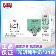 【12月产】光明纯牛奶 200ml*24盒装营养早餐纯牛奶手提整箱