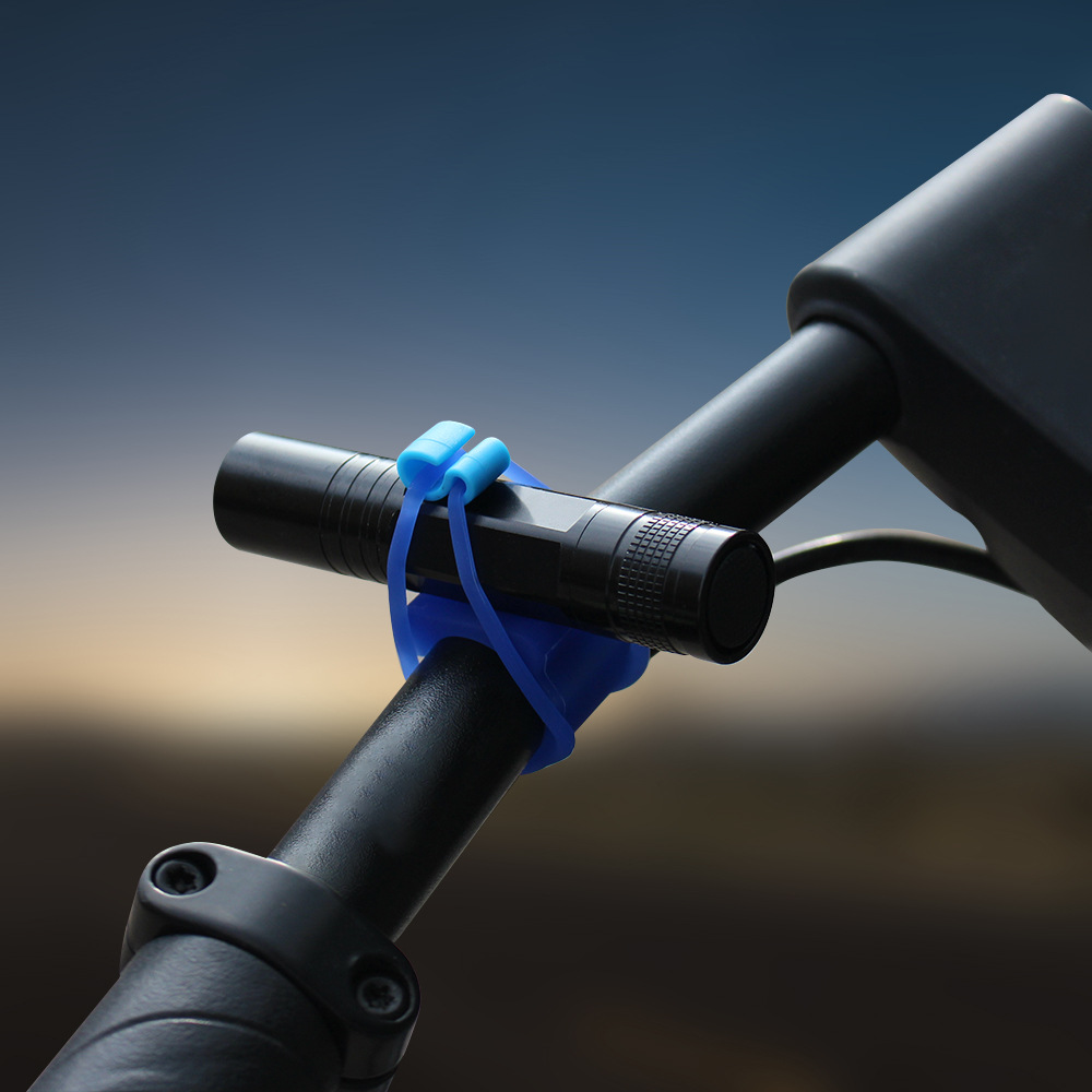 自行车灯硅胶绑带电筒灯安装支架山地车灯固定支架手电筒硅胶支架