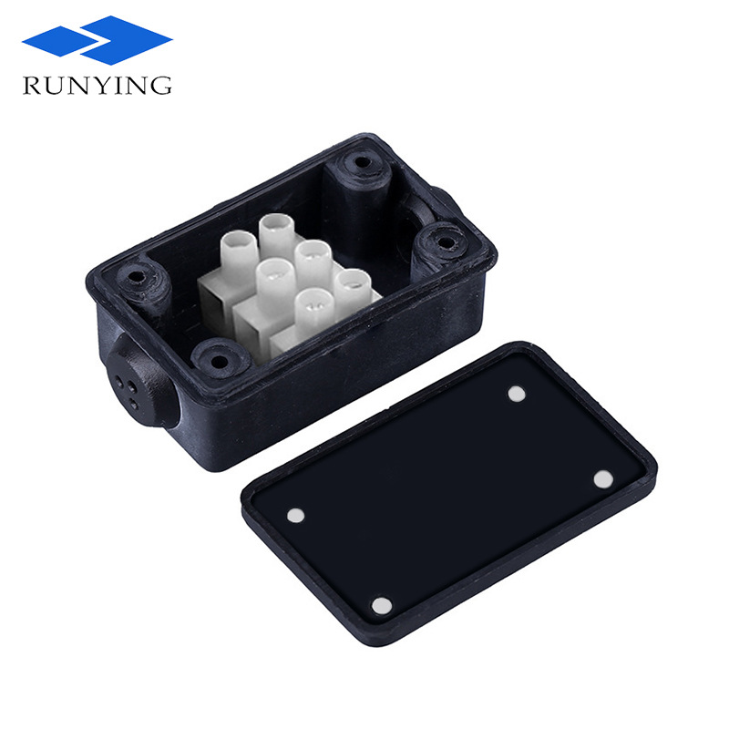 ip54防水接线盒 户外led灯饰塑料接线盒可配3位端子led防水接线盒