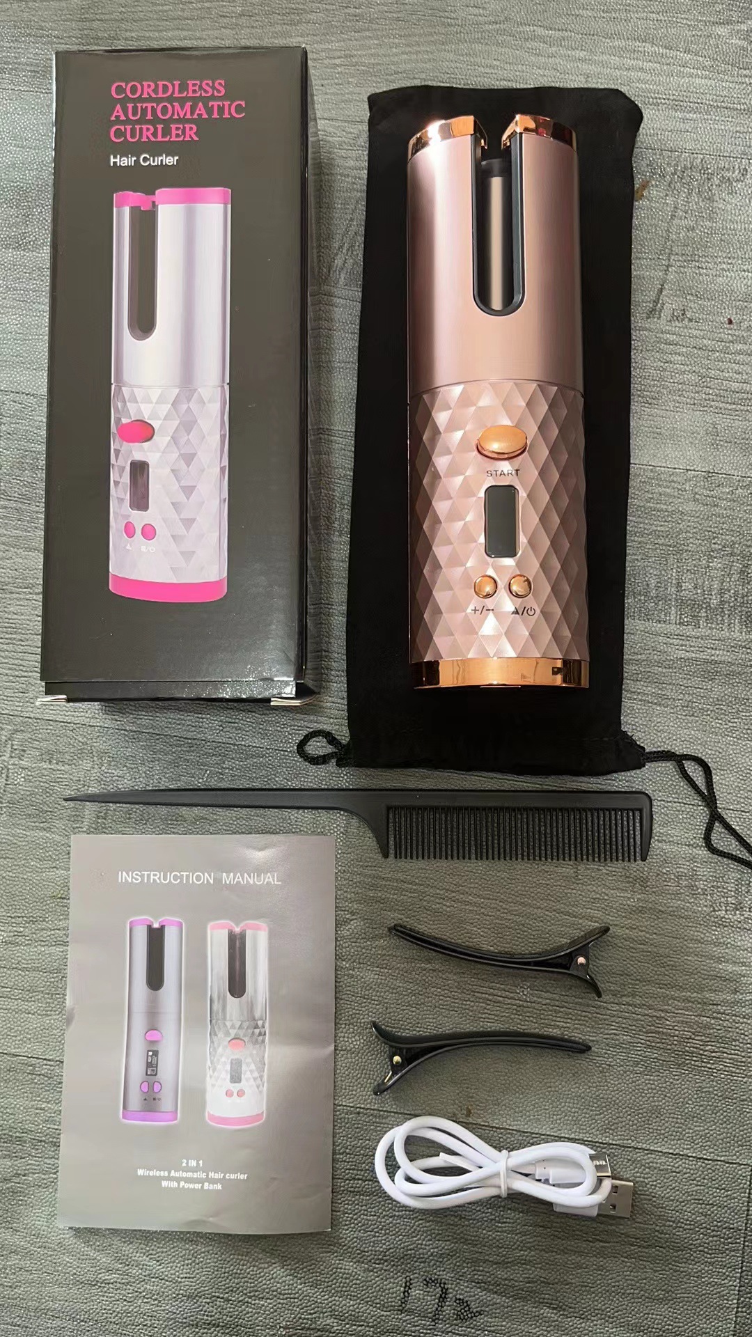Portable USB Rechargeable Automatic Curler