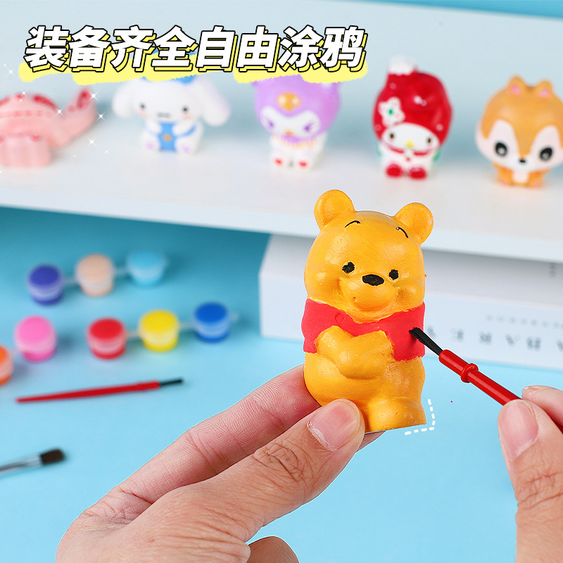 Children's Diy Plaster Doll Handmade Yiwu Stall Small Goods Night Market Push Toys Kindergarten Small Gift