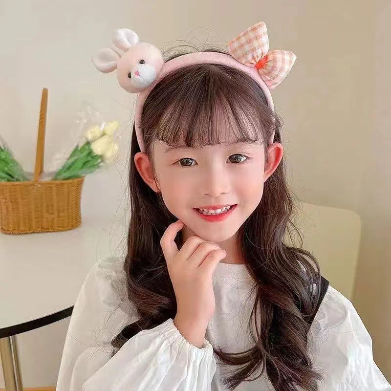 Korean Children's Headband Plush Face Washing Hair Band Hair Band Internet Celebrity New Rabbit Hairpin Headdress Baby Girl Headband