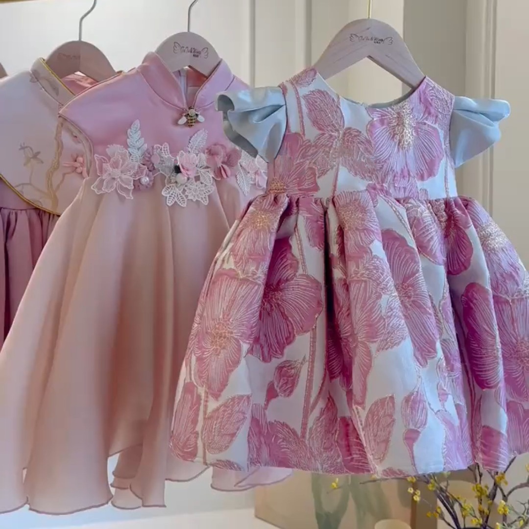 古力家 花编 2024夏季新款女童连衣裙 织里童装工厂一手货源批发