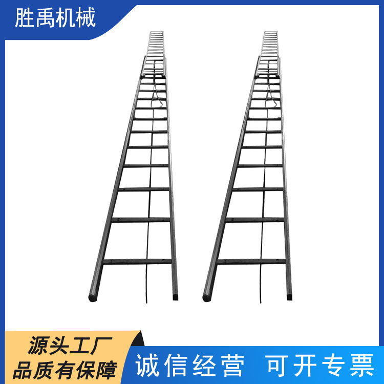 胜禹实用伸缩救援梯三节单杠梯登高作业铝合金消防拉梯15米拉梯金