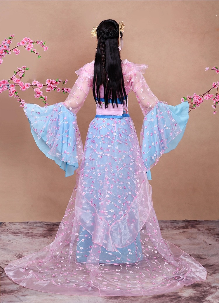古装贵妃服装唐朝女贵妃皇后公主汉服拖尾舞台影楼服饰演出服装春