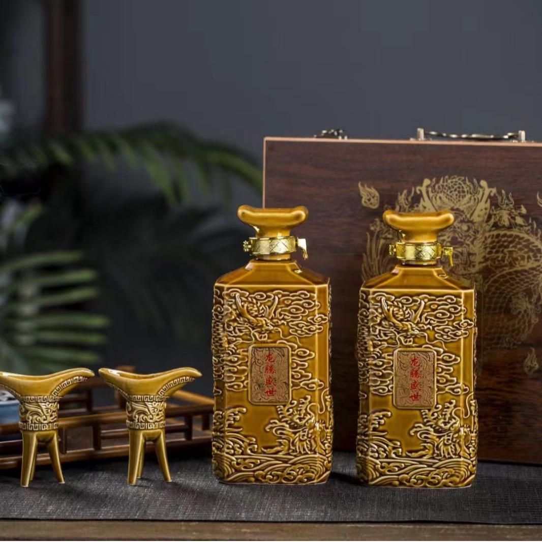 景德镇一斤酒瓶空酒瓶白酒瓶1斤套装家用酒壶 可定 制厂家直销