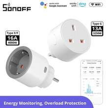 SONOFF S60TPF/G智能WiFi插座电量统计定时开关语音控制欧规 英规