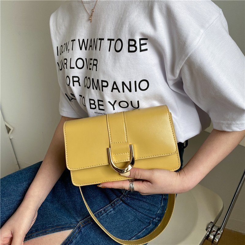 Women's Bag 2021 Spring New Fashion Pu Shoulder Bag Ins Western Style Portable Crossbody Bag Baguette Bag