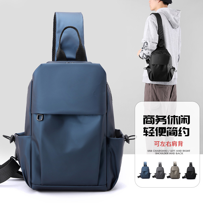 Quality Men's Bag Fashion Chest Bag Large-Capacity Crossbody Bag Large Capacity Shoulder Bag Leisure Phone Bag Men's One Piece Dropshipping