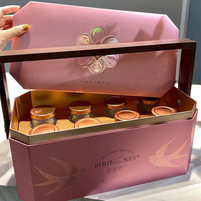 Bird's Nest Packaging Box Tiandigai Mother's Day Gift Box High-End Portable Gift Box Orange Gift Box Box