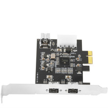 台式机PCI-E转3口1394B扩展卡PCIE转三口1394B火线DV视频采集卡TI