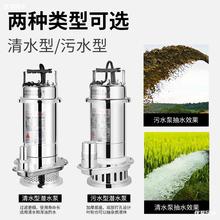 上海304不锈钢潜水泵防腐蚀清水泵高扬程抽水机耐酸碱污水泵220V