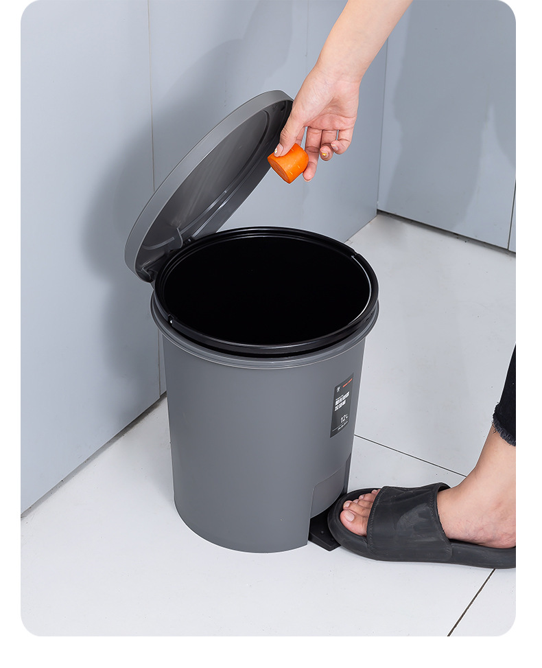 垃圾桶家用带盖厕所卫生间厨房有盖大容量客厅卧室脚踏式轻奢纸篓