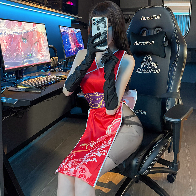 夜场情趣内衣女角色扮演夫妻制服诱惑不知火舞旗袍开叉套装cs一件