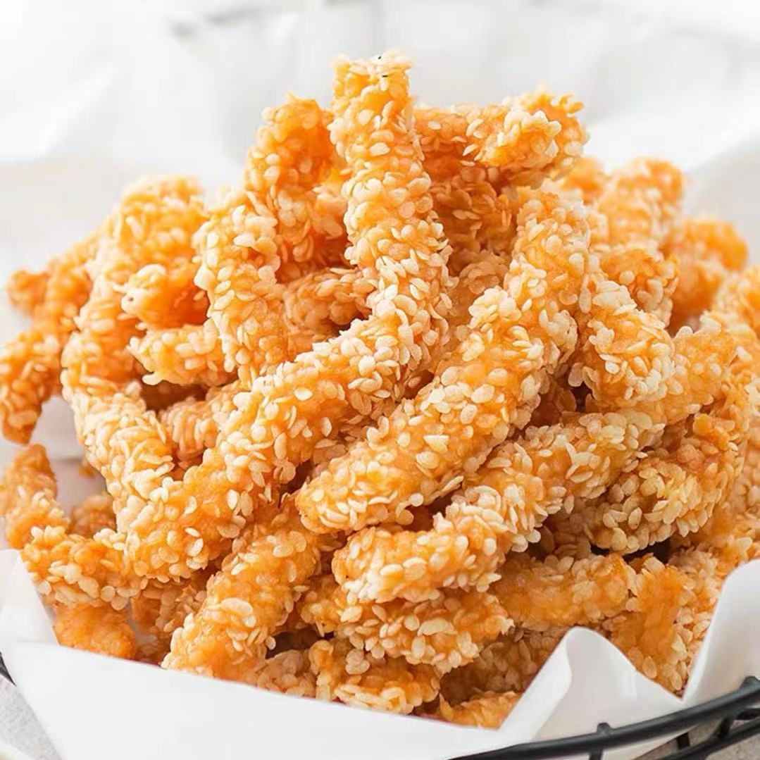 雪花鸡柳无骨鸡柳半成品冷冻鸡柳批发家庭装台湾无骨小吃油炸食品