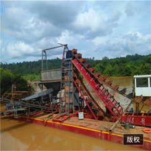 河道挖沙淘金船 水上选金设备 好用的淘金机械