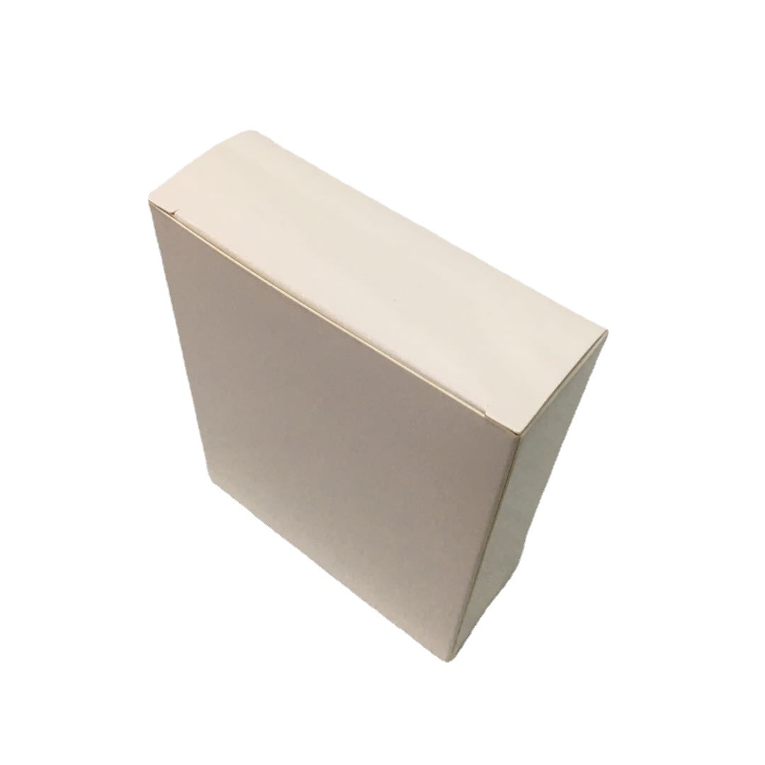 深圳工厂现货白卡纸盒子插口扣底小白盒长方形中性纸盒包装盒批发