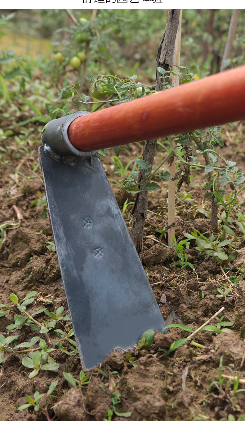 厂家直供小平口黑锄除草挖地锄头 园林户外农用工具全钢锻打锄头