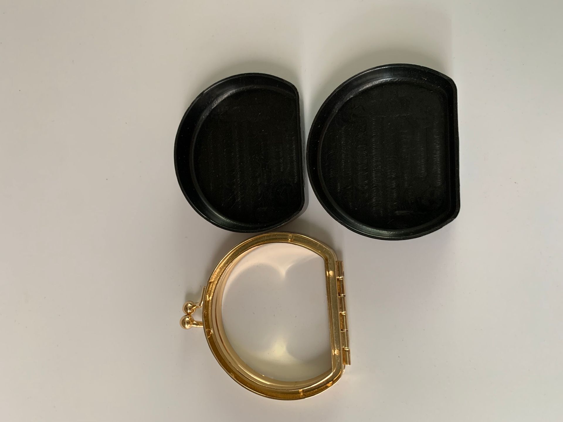 d形首饰盒口金 口红化妆盒金色 每色20套起