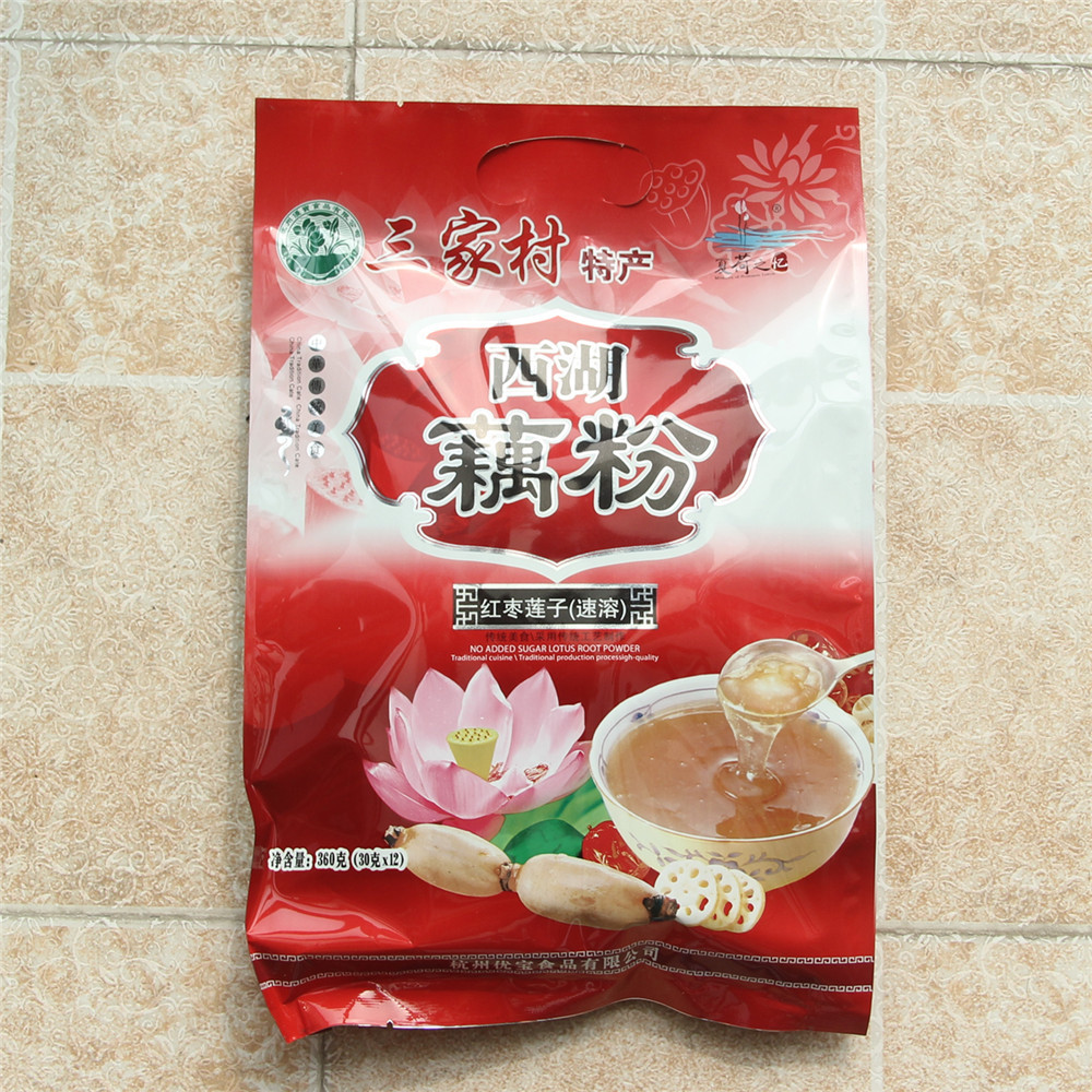 三家村特产藕粉桂花莲子加钙无糖杭州特产早餐速食代餐粉独立包装