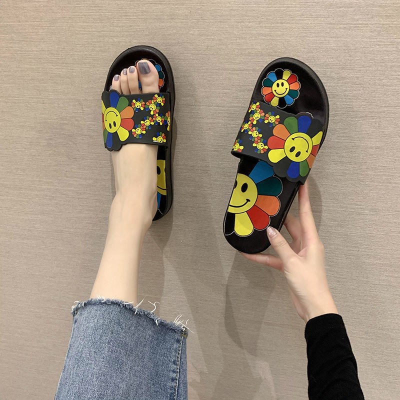 SUNFLOWER Women's Outdoor Sandals Summer New Cute Home Outdoor Women's Shoes Cross-Border Can Be Sent Beach Slippers