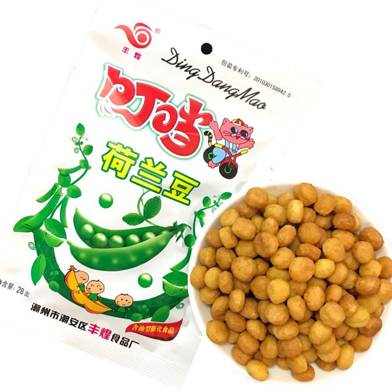 丰煌食品叮当荷兰豆22g膨化怀旧校园零食