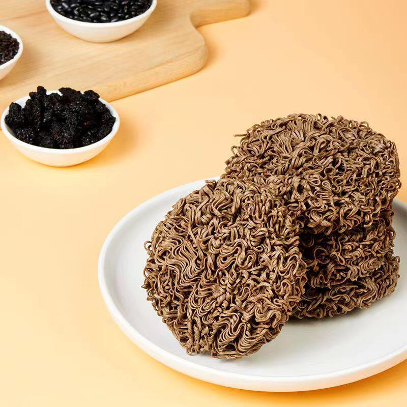 汉生荞麦面大量批发五黑面低脂非油炸免煮速食方便面代餐轻食健身