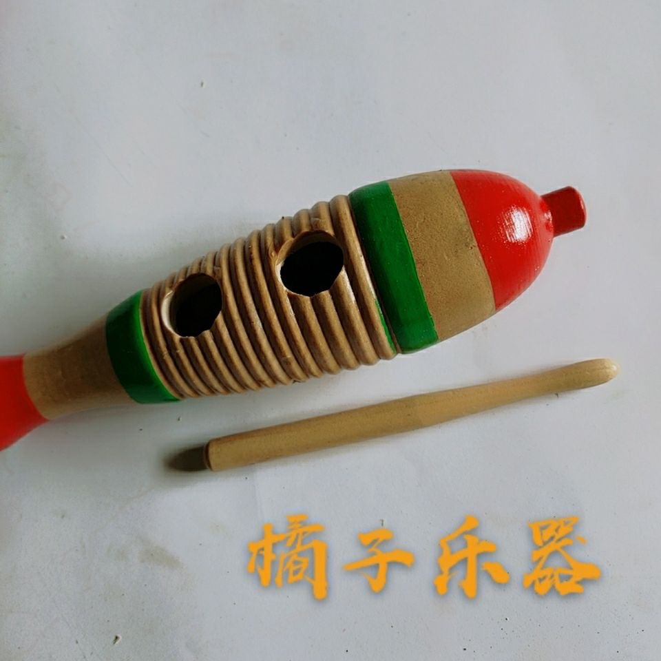 批发奥尔夫打击乐器 鱼蛙筒 蛙鸣筒 早教木制木鱼 儿童玩具 刮胡