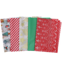 圣诞纸巾礼品包装纸 红色条纹圣诞树设计拷贝纸定制印刷折叠装袋