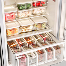 冰箱食物收纳盒冷藏冷冻速冻专用保鲜盒食品级火锅食材冻肉分格盒