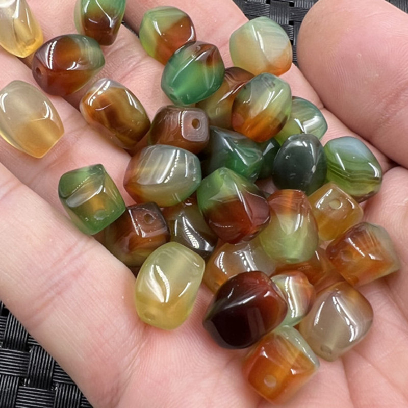 孔雀玛瑙桶珠玉石散珠紫绿玛瑙桶珠手链项链佛珠配件珠饰品玉珠子