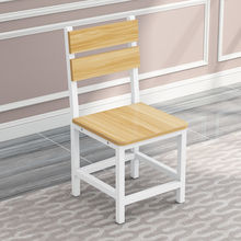 木头椅子家用简约实木餐椅小户型餐厅靠背钢木出租房简易凳子跨境