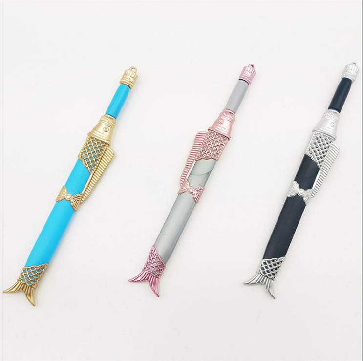 New Creative Fish-Shaped Sword Gel Pen Cute Cartoon Student Office Supplies Signature Pen Black Stationery Wholesale