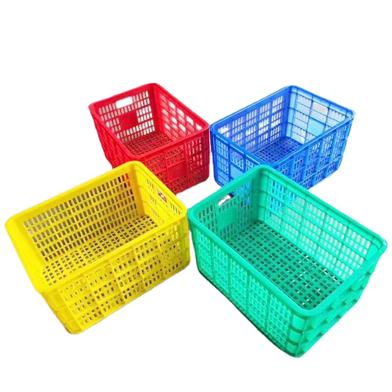 全新料塑料周转箩运输仓储塑料筐菜篮水果框厂家